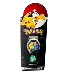 Pokemon Kids' Digital Display Flashing LCD Watch Original Packaging Pikachu Ash